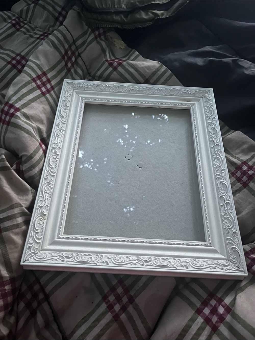 Ornate White Decorative Picture Frame - Classic Home Accent